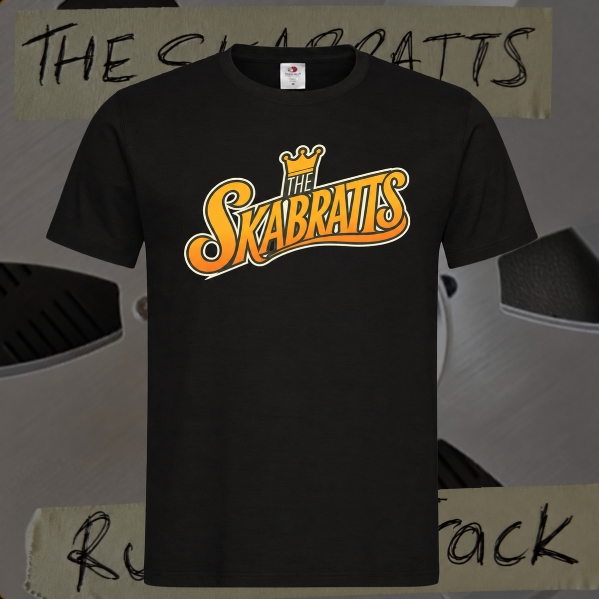 The Skabratts- Logo on black T-shirt