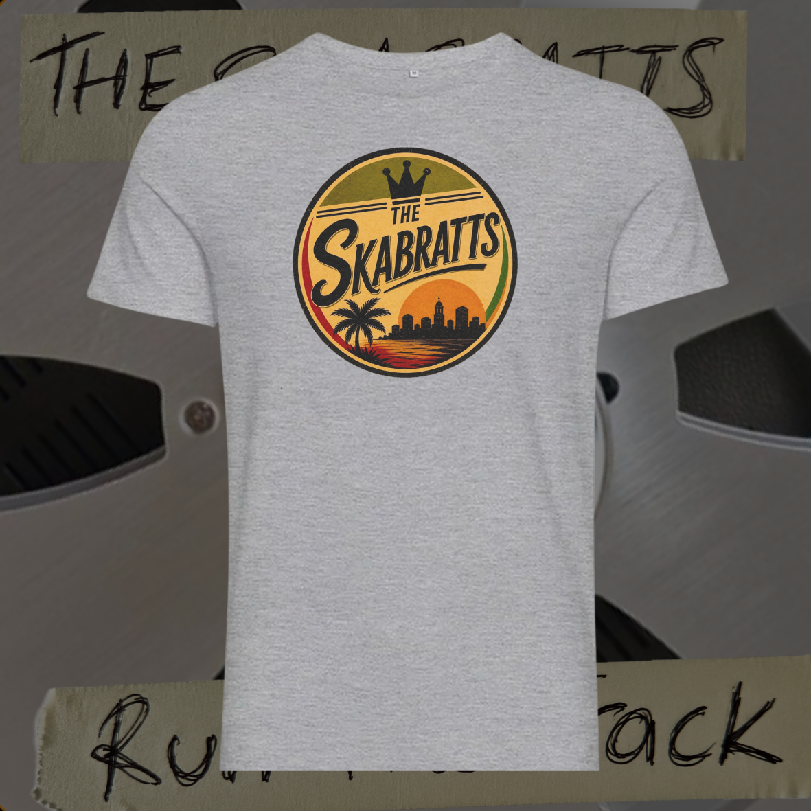 The Skabratts- Grey logo T-shirt.