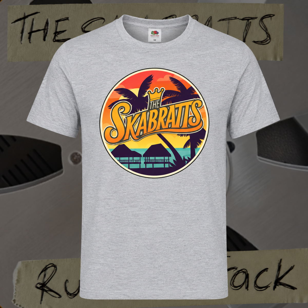 The Skabratts- Grey logo T-shirt.